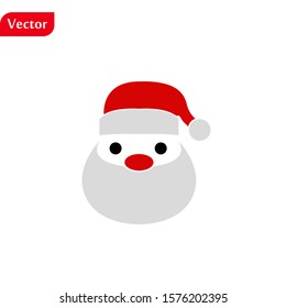 Counter With Santa Hat Cap Card With Gradient Mesh, Vector Illustration