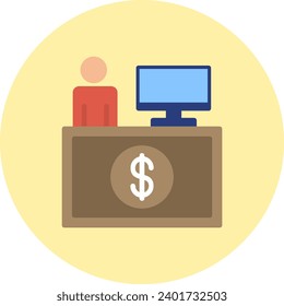 Counter Vector Icon Flat Circle Style