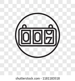 Counter vector icon isolated on transparent background, Counter logo concept