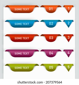 Counter vector labels. Design element. 