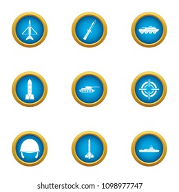 Counteract icons set. Flat set of 9 counteract vector icons for web isolated on white background