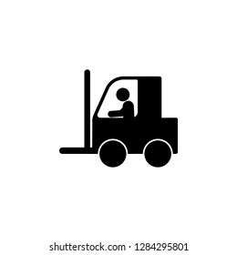 counterbalanced forklift truck icon. Simple glyph vector of universal set icons for UI and UX, website or mobile application