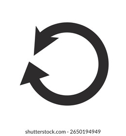 Counterclockwise Arrow Icon – Vector U-Turn or Rotation Symbol