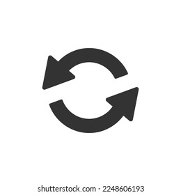 Im Uhrzeigersinn Symbol einzeln auf weißem Hintergrund. Multimedia-Symbol modern, einfach, Vektorgrafik, Symbol für Website-Design, mobile App, i. Vektorgrafik
