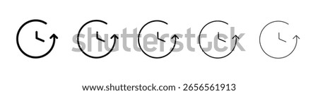 counterclockwise rotation icon black and white vector sign
