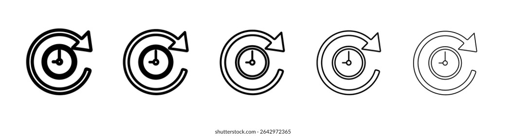 counterclockwise rotation icon Flat design on isolated background