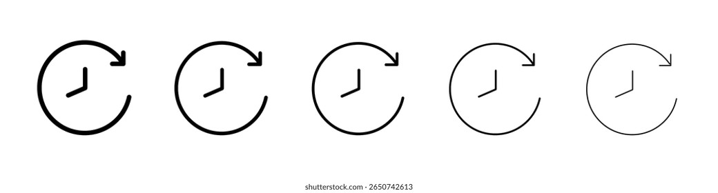 counterclockwise rotation icon flat illustration set logo
