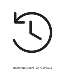 Counterclockwise Rotation Icon Ideal for Time and Movement Illustrations