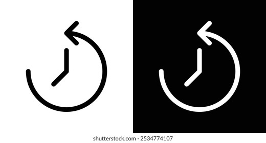 counterclockwise rotation icon linear logo isolated