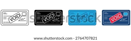 Counterfeit check icon Set Multiple Style Collection. Vector illustration.