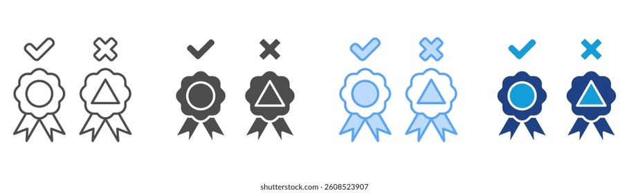 Counterfeit Icon Set Multiple Style Collection