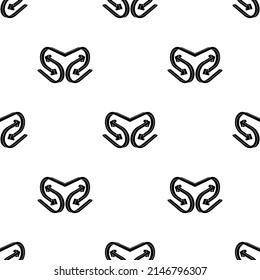Counterflow Icon Seamless Pattern, Air Water Flow Moving In The Opposite Direction To Another Vector Art Illustration
