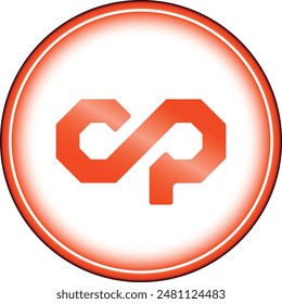 counterparty-xcp cryptocurrency logo illustrations on abstract background. 3d illustrations.