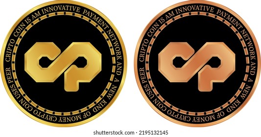 counterparty-xcp virtual currency logo. vector illustrations. 3d illustrations.