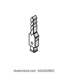countersink drill bit isometric icon vector. countersink drill bit sign. isolated symbol illustration
