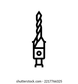 countersink drill bit line icon vector. countersink drill bit sign. isolated contour symbol black illustration