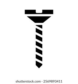 Countersunk screw icon. Concept of construction, repair, and hardware.