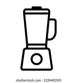 Countertop food blender or food processor line art vector icon for apps and websites