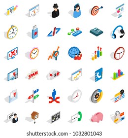 Countertop icons set. Isometric set of 36 countertop vector icons for web isolated on white background
