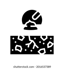 Countertop Repair Glyph Icon Vector. Countertop Repair Sign. Isolated Contour Symbol Black Illustration