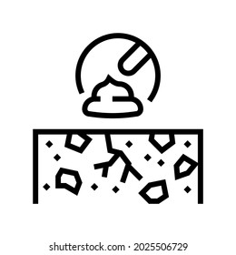 Countertop Repair Line Icon Vector. Countertop Repair Sign. Isolated Contour Symbol Black Illustration