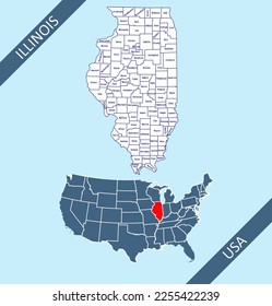 counties map of illinois labeled