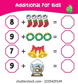Arbeitsblatt für Kinder zählen. pädagogische druckbare Mathematik für die Vorschule. Dieses Arbeitsblatt eignet sich für die Ausbildung von Kindern im frühen Alter, wie man gut zählt. Vektordatei.