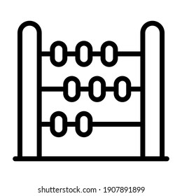        A Counting Beads Frame Icon, Vector Design Of Abacus 