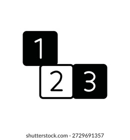 Counting Blocks Educational Toy Fill Icon: Learning Numbers