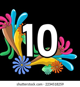 counting days letter ten veccor illustration