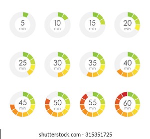 counting down time second clock stopwatch bar indicator circle