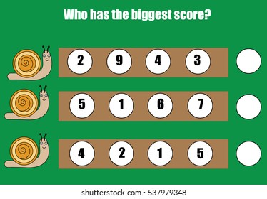 Counting educational children game, kids activity worksheet. Learning mathematics, numbers, addition theme