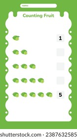 Counting Exercise Practice Worksheet for Kids
