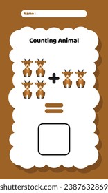 Counting Exercise Practice Worksheet for Kids
