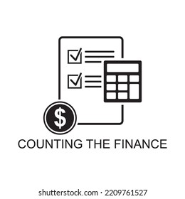 counting the finance icon , business icon