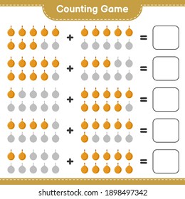 Counting game, count the number of Voavanga and write the result. Educational children game, printable worksheet, vector illustration