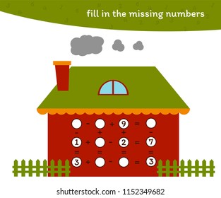 Counting game. Fill the missing numbers