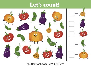 Counting game for kids, allows you to master math counting. Printable training sheet