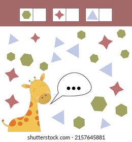 Counting game for preschool children. count how many geometric shapes