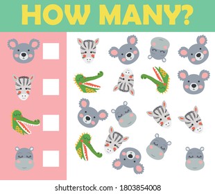 Counting. Game for Preschool Children. Educational a mathematical game. Educational game for children