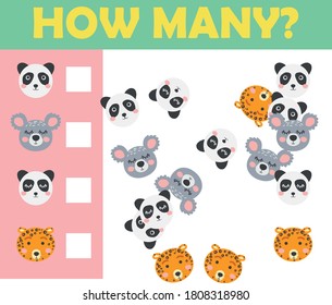 Counting. Game for Preschool Children. Educational a mathematical game. Educational game for children
