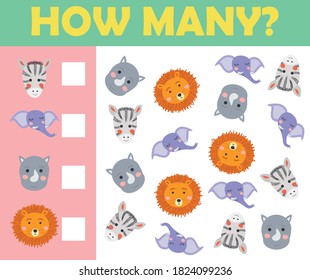 Counting. Game for Preschool Children. Educational a mathematical game. Educational game for children