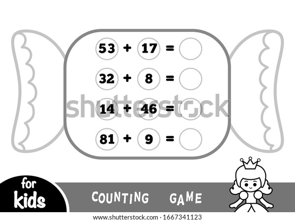 counting game preschool children educational mathematical stock vector