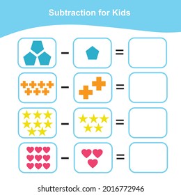 Counting Game for Preschool Children. Math Worksheet for Preschool. Geometric shapes theme. Educational printable math worksheet. Additional math for kids. Vector illustration.