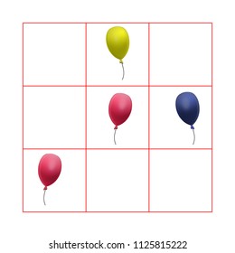 Counting Game for Preschool Children. Mathematics task. How many objects. Learning mathematics, numbers, logic. Vector Illustration