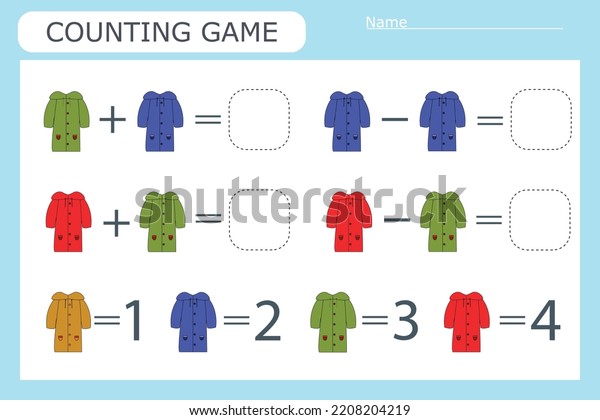 Counting Game Preschool Children Solve Riddle Stock Vector (Royalty ...