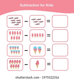 Counting Game for Preschool Children. This worksheet is suitable for educating early age children on how to count well. It is perfect for exercising children’s motoric movements. Educational print.
