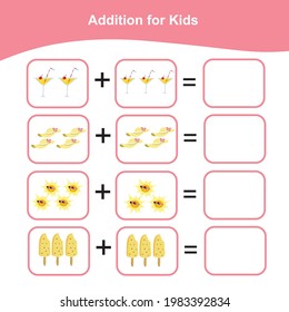 Counting Game for Preschool Children. This worksheet is suitable for educating early age children on how to count well. Educational printable math worksheet. Additional puzzles for kids. 