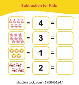 Counting Game for Preschool Children. This worksheet is suitable for educating preschool kids on how to count well. Educational printable math worksheet. Additional puzzles for kids.