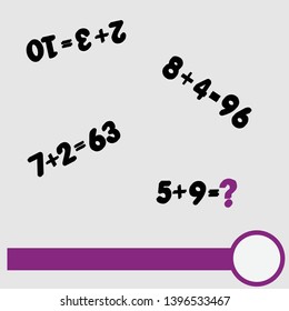 
Counting games for kids and adults. Educational math game. Result. Crossword for social networks. Rebus. Riddle for the mind. Riddle with numbers. Vector